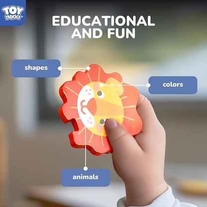 TOY Life Wooden Toddler Puzzles for 1-3, Montessori Toys for 1 2 3 Year Old, Animals Puzzles for Toddlers 2-4, Kids Wood Puzzle Educational Toy for Baby 12-19, Best Learning Toy Gifts for Boys Girls