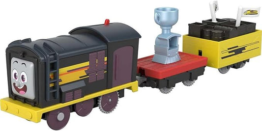 Thomas & Friends Motorized Toy Train Deliver The Win Diesel Battery-Powered Engine with Cargo for Preschool Pretend Play Kids Ages 3+ Years