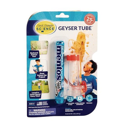 Steve Spangler Science Geyser Tube Experiment, Chemical Reactions Science Experiments for Kids, Amazing Geysers with Soda & Mentos Candy, School, Camp, Homeschool Science Kits, Incl: 1 Tube