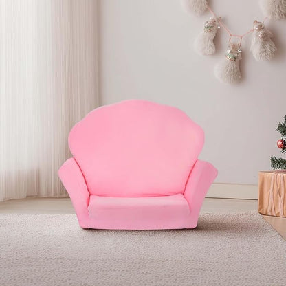 COSYLAND Kids Sofa for Toddler, 2-in-1 Folding and Expandable Soft Chair Bed Toddlers,Convertible Sofa to Lounger Sleeper Chair Bed for Girls and Boys,Pink