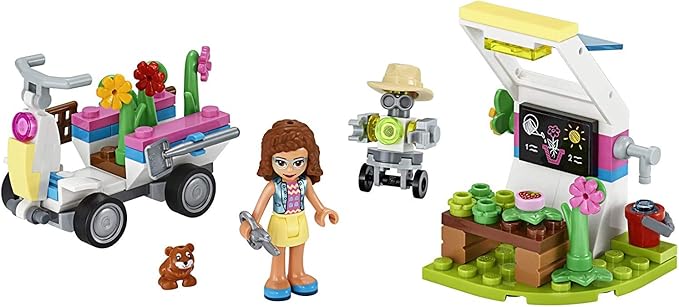 LEGO Friends Olivia’s Flower Garden 41425 Building Toy for Kids; This Play Garden Comes with 2 Buildable Figures, Friends Olivia and Zobo, for Hours of Creative Play (92 Pieces)