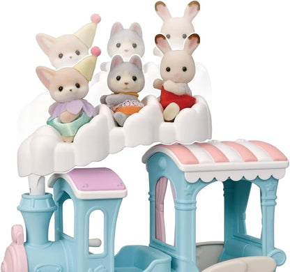 Calico Critters Floating Cloud Rainbow Train - Toy Vehicle Playset with 1 Collectible Figure