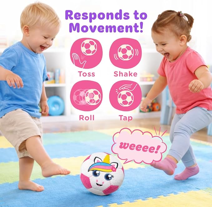 Move2Play, Hilariously Interactive Toy with Music & Sound Effects for Boy & Girl | Ball for Toddler & Baby | 6, 12, 18+ Months | 1, 2, 3+ Year Old
