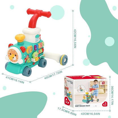 3 in 1 Baby Walker Activity Center Learning Fist-Step Push Toys, Sit-to-Stand Learning Walker Early Educational with Music Panel for Infant Toddler 6+ Months