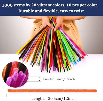 Pipe Cleaners, Pipe Cleaners Craft, Arts and Crafts, Crafts, Craft Supplies, Art Supplies (1000 Brown Pipe Cleaners)…
