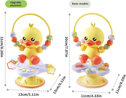 Baby Musical Toy, Duck Suction Cup High Chair Table Soother, Grip and Spin Toy, Interactive Development, Suitable for 10-36 Months, Baby Gift, Excellent Birthday Present Choice