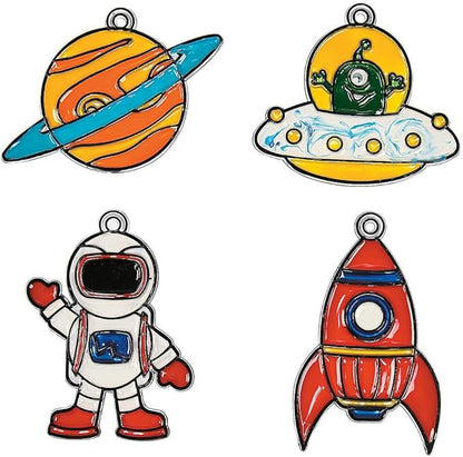 Fun Express Outer Space Suncatchers, Makes 24 - VBS Vacation Bible School Supplies/Decor - DIY Crafts for Kids and Fun Home Activities