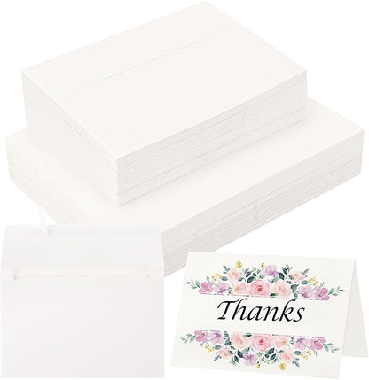 30 Sets Blank Watercolor Cards with Envelopes, 140lb/300GSM Cotton Watercolor Paper Cards, 4 x 6 in Foldable Watercolor Postcards with Envelopes for Greeting Cards Birthday Wedding Invitations