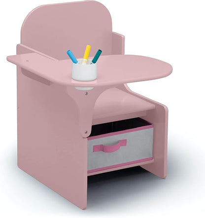 Delta Children MySize Chair Desk with Storage Bin - Greenguard Gold Certified, Dusty Rose