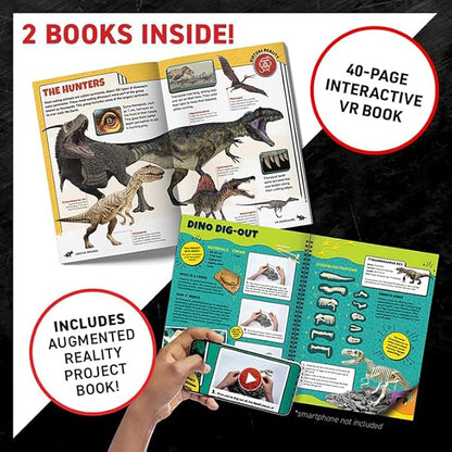Professor Maxwell's VR Dinosaurs - Virtual Reality Kids Science Kit, Book and Interactive STEM Learning Activity Set (New Edition) - for Ages 7 and Up