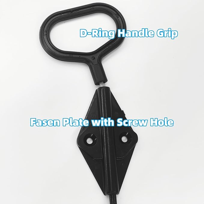 Recliner Handle Replacement Compatible With Lazy Boy, Recliner Pull Handle Cable / Release Cable For Lazyboy - D Ring Parachute Style Recliner, For Lazy Boy Couch Sofa, 3" Exposed Wire O-Shaped End