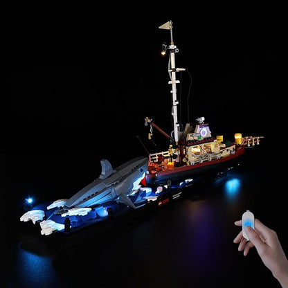 Nitemode LED Light Kit Compatible with Lego Jaws 21350, Upgraded Brightness Adjustable Lighting Accessories(No Model)