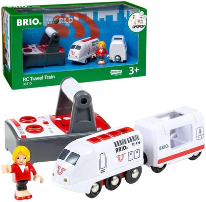 BRIO Remote Control Travel Train - Kids Toy with Light and Sound Features | Battery Operated | Compatible with Wooden Railway Tracks | Perfect for Toddlers Age 3+
