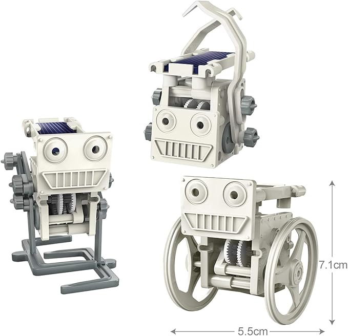 4M 3-In-1 Mini Solar Robot – STEM Toys DIY Green Science Eco-Engineering Building Kit Gift for Kids, 4M Mini Solar Robot 3 In 1