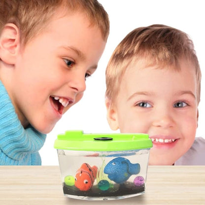 ArtCreativity 3 Inch Growing Aquarium Toy for Kids - Set of 3 - Fish Grow 5X Bigger in Water - Fun Expanding Animals - Best Gift Idea, Birthday Party Favor for Boys and Girls - Assorted Neon Colors