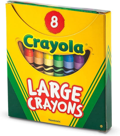 Crayola Large Crayons - Assorted (8 Count), Giant Crayons for Kids & Toddlers, Ages 2+