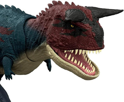 Mattel Jurassic World Dinosaur Action Figure, Running & Biting Carnotaurus with Roar Sounds, Charge N Chomp, Digital Play