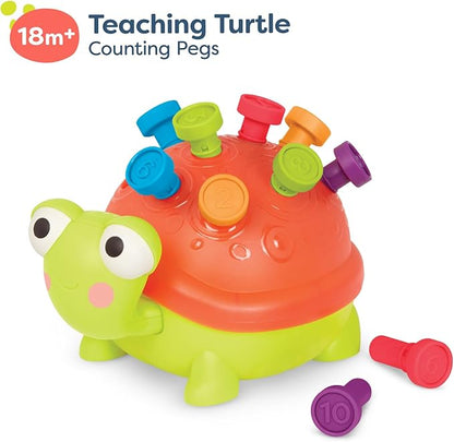 B. toys- Teaching Turtle- 10 Numbered & Colorful Pegs – Learning Toy with Lights & Sounds – Educational Toys for Toddlers, Kids – 18 Months +