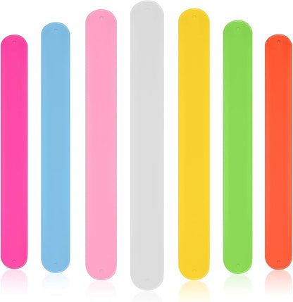 ibasenice 36pcs Rainbow Silicone Slap Bracelets, Soft and Safe Blank Silicone Slap Bracelet for Adults and Teens