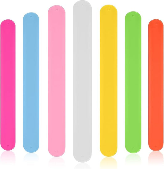 ibasenice 36pcs Rainbow Silicone Slap Bracelets, Soft and Safe Blank Silicone Slap Bracelet for Adults and Teens