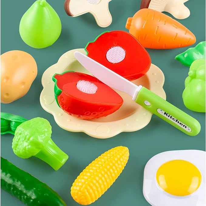 deAO My Happy Little Chef Kitchen 80 Pieces Pretend Play Set with Multi-Functional Button Panel, Light, Sound, Real Steam Functions and Colour Changing Accessories Included(Blue)