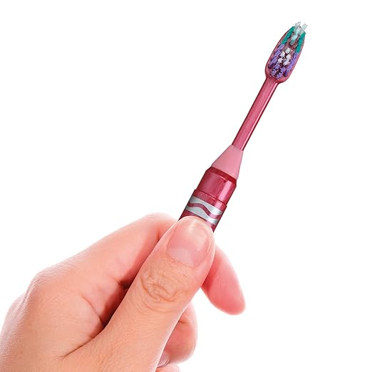 GUM Crayola Marker Children’s Toothbrush, Soft Bristled Kids’ Toothbrush Set Age 3+, Suction Cup Base, 2ct