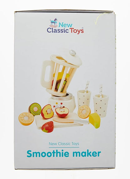 New Classic Toys Wooden Smoothie Set - Pretend Play Toy for Kids Cooking Simulation Educational Toys and Color Perception Toy for Preschool Age Toddlers Boys Girls