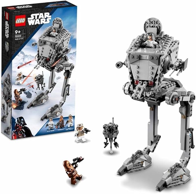 LEGO 75322 Star Wars at-ST on Hoth Chewbacca and Droid Figures Collectible Toy from The Empire Strikes Back
