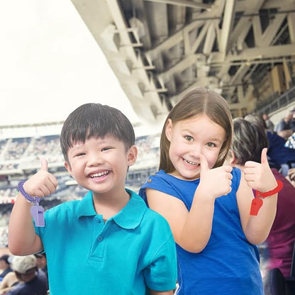 ArtCreativity Spiral Whistle Bracelets with Keychain, Set of 12, Kids’ Party Noisemakers, Variety of Colors, Sports Party Favors, School Sports Supplies, Great Party favor, Goody Bag Fillers