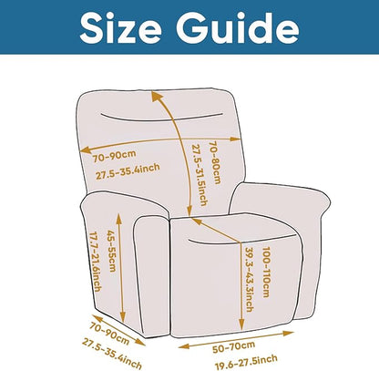 Lavish Cover Jacquard Recliner Chair Cover, Stretch Recliner Slipcover, Lazy Boy Recliner Sofa Protector, Furniture Cover for Pets and Scratches(Recliner,Darkgrey+LightGrey)