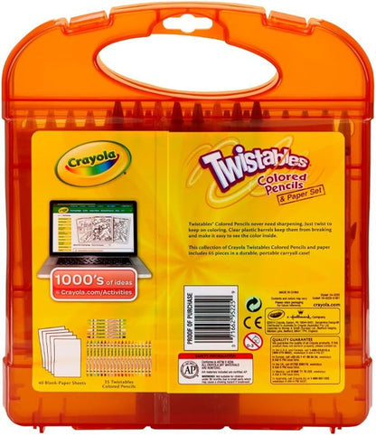 Crayola Twistables Colored Pencils Set (65ct), Kids Drawing Kit, Portable Art Case, Kids Colored Pencils, Coloring Supplies, Gifts