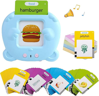 RT&BS Talking Flash Cards for Toddlers, Montessori Toys Flash Cards, Speech Therapy Toys, Gift for Kids Children, 510 Sight Words Blue