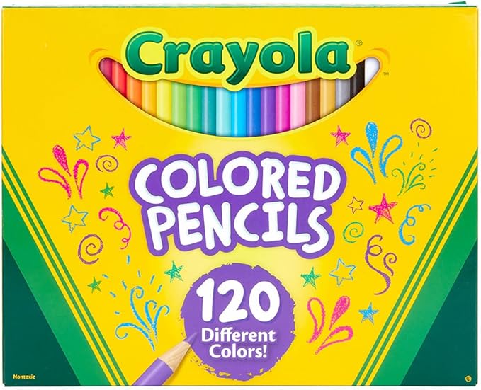 Crayola Colored Pencils Set (120ct), Coloring Book Pencils, Kids Art Supplies, Bulk Colored Pencils, Presharpened, Gifts for Kids, Ages 3+
