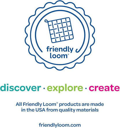 Friendly Loom 7” Traditional Potholder Weaving Kit | Sturdy Metal Loom and Quality Cotton Weaving Loops in Rainbow Colors | Complete Kit to Weave 2 Functional Potholders | Made in the USA