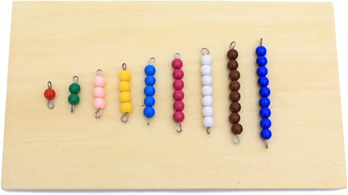 New Sky Montessori Checker Board Beads Early Development Mathematics Material for Kids Wooden Toy Montessori Math Learning Addition and Subtraction Aids