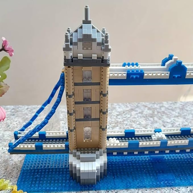 London Tower Bridge Building Blocks Set (1936Pcs) Famous World Architecture Educational Toys Micro Bricks for Kids Adults