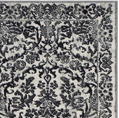 SAFAVIEH Evoke Collection 2'2" x 7' Ivory/Grey EVK242D Non-Shedding Living Room Entryway Foyer Hallway Bedroom Runner Rug