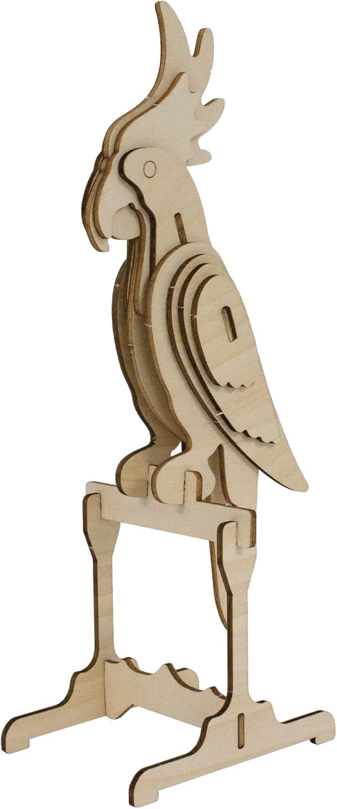 Eco 3D Wooden Puzzle Parrot from Deluxebase. Animal Themed DIY 3D Puzzle Craft Kit. Sustainable Wood Jungle Animal Toys. Perfect Model Building Kits for Educational Toys and Kids Party Favors