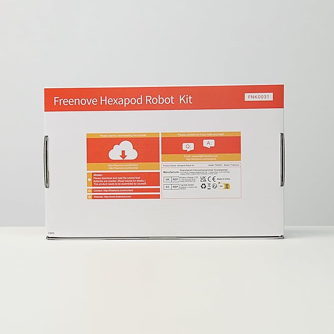 FREENOVE Hexapod Robot Kit (Compatible with Arduino IDE), App Remote Control, Walking Crawling Twisting Servo STEM Project