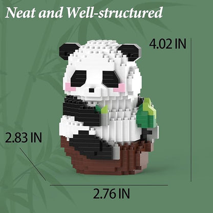 Mini Building Blocks- Leaning Panda, Party Favors- Micro Blocks Panda Toy for Kids 6 7 8 9 10+, Mini Blocks Building Sets for Adults, Easter/Birthday for Boys and Girls(610PCS)