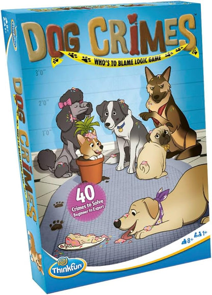 ThinkFun Dog Crimes Logic Game - Engaging Brainteaser for Kids and Adults | Fun Detective Theme | Memory and Reasoning Skill Builder | Unique Artwork | Suitable for Ages 8 and Up