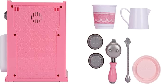Disney Princess Style Collection Toy Espresso Machine for Kids, Coffee Maker Play Kitchen Accessories Gift for Girls & Kids