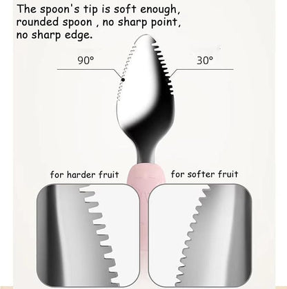 Double Head Baby Silicone Food Spoon (green), Baby Fruit Scraping Mud Spoon, Feeding Spoons Training Spoon for Infants, baby led weaning supplies (Green)