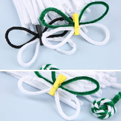 100Pcs Pipe Cleaners, Pipe Cleaners Craft, Creative Craft Pipe Cleaners for Festivals Decoration, Chenille Stems Crafting Pipe Cleaners, Craft Supplies for Home DIY Hand Arts Decorations/White