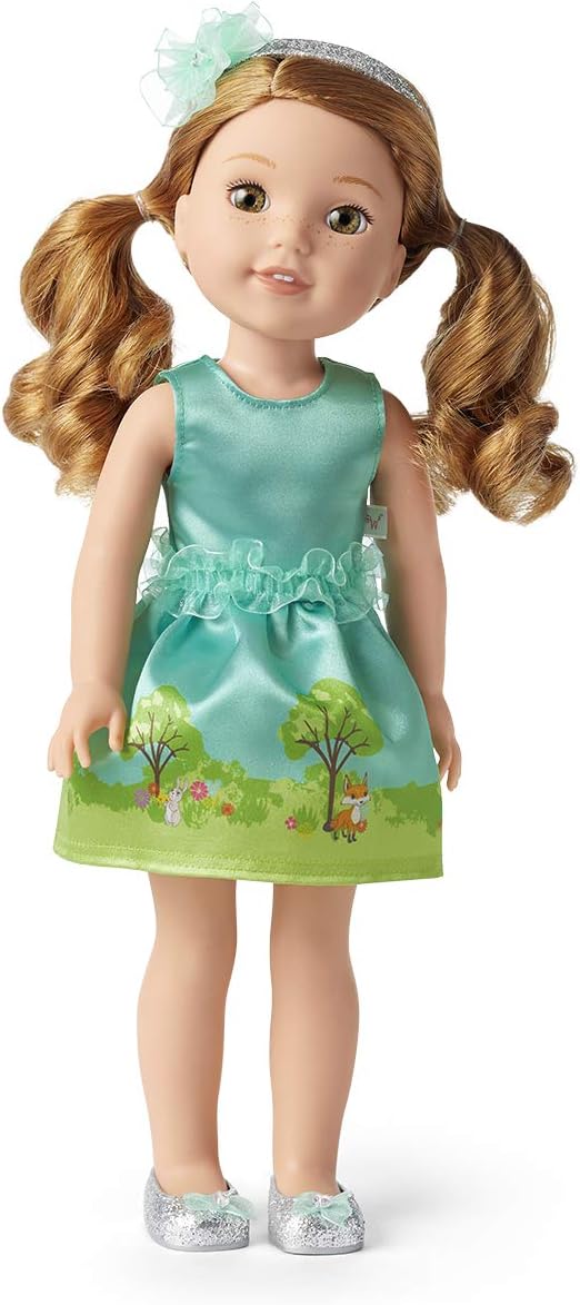 American Girl WellieWishers 14.5-inch Doll Garden Adventure Outfit with Silver Headband and Matching Shoes, For Ages 4+