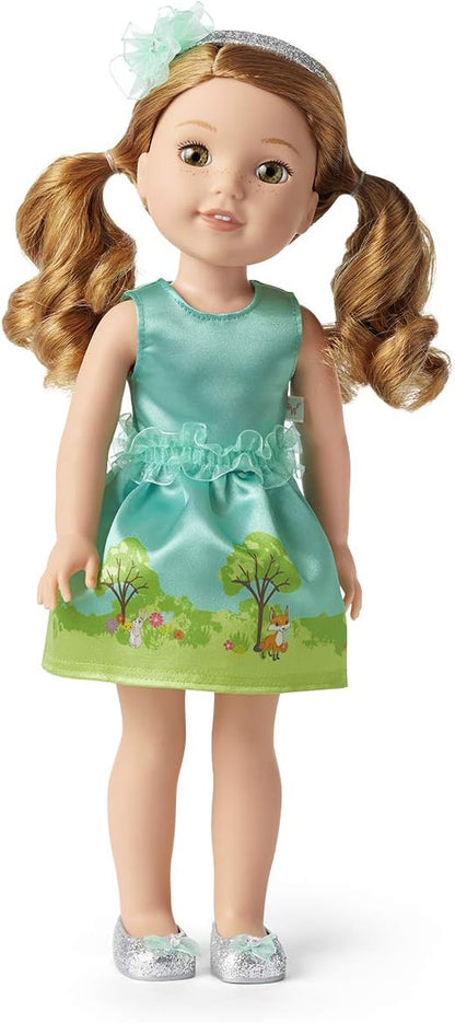 American Girl WellieWishers 14.5-inch Doll Garden Adventure Outfit with Silver Headband and Matching Shoes, For Ages 4+