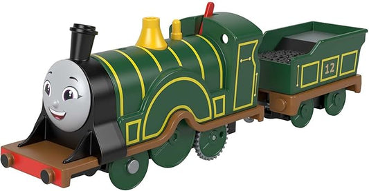 Thomas & Friends Motorized Toy Train Emily Battery-Powered Engine with Tender for Pretend Play Preschool Kids Ages 3+ Years