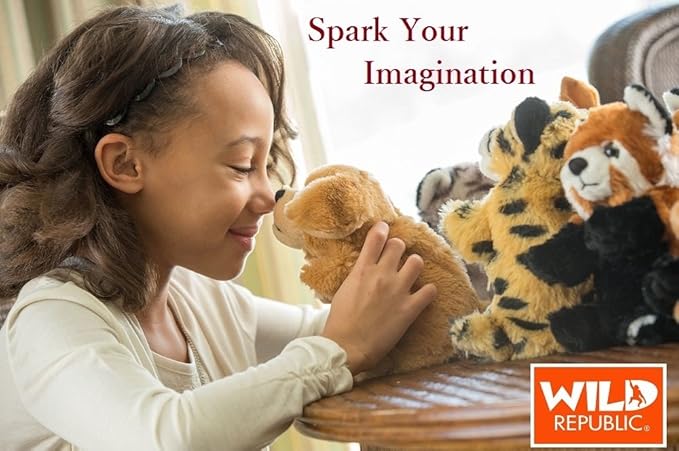 Wild Republic 16247 Red Panda Plush, Stuffed Animal, Gifts for Kids, HugEms 7"