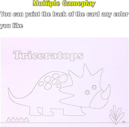 3D EVA Foam Stickers for Toddlers 12PCS Sticky Foam DIY Craft Preschool Art Class Drawing Sticker Puzzle Art Kit for Kids Boys Girls (Dinosaurs)