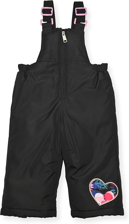 Arctic Quest Little Girls Bib Snow Pants and Ski Jacket Water-Resistant Snowsuit For Kids Winter Jacket For Girls